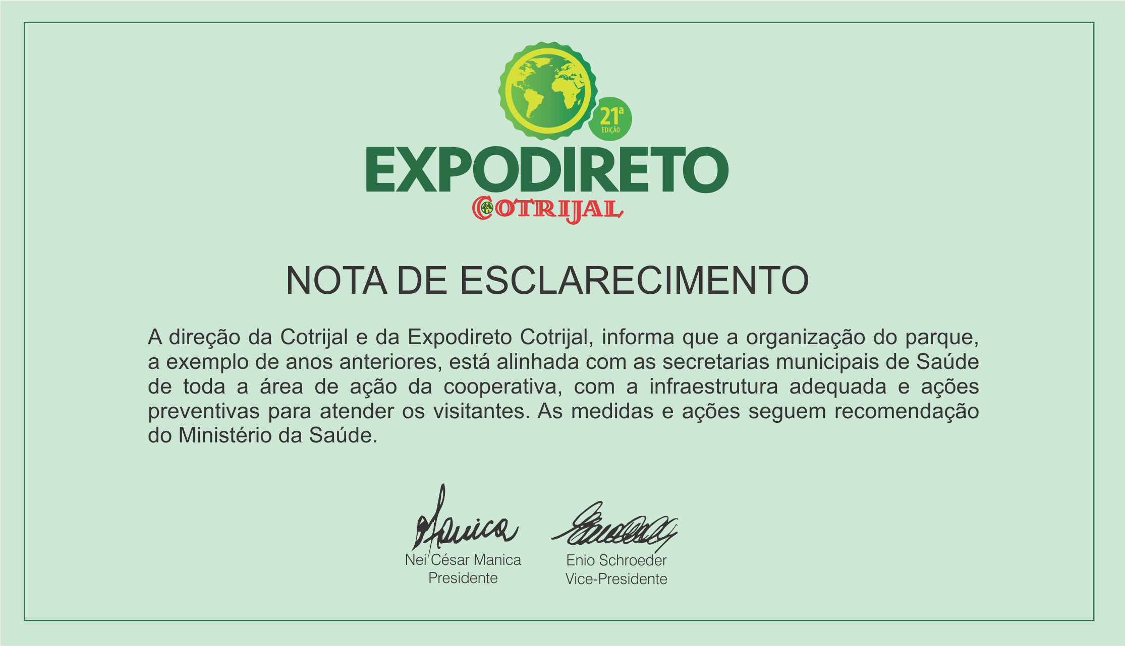 Nota de esclarecimento